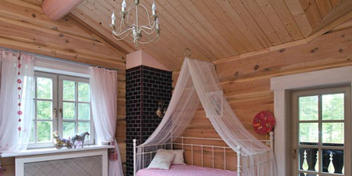 Decorating a wooden house inside: photos, possibilities, ideas